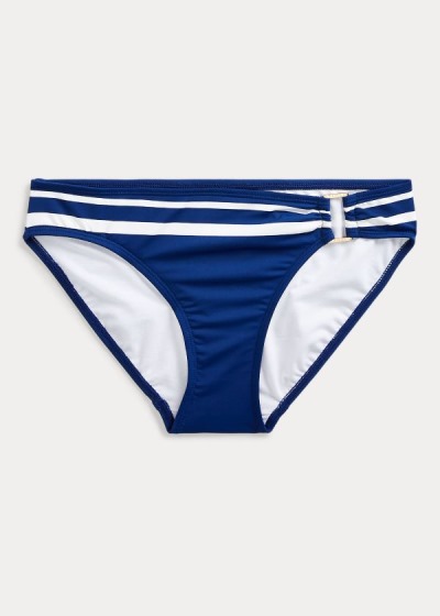 Fondo de Bikini Ralph Lauren Mujer Azules - Striped Hipster - IXDOH6791